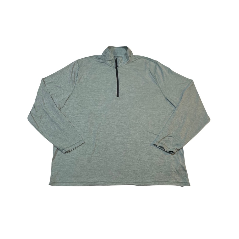 Abercrombie & Fitch Mens XXL Soft A&F Air Knit Quarter Zip Pullover Sage Green